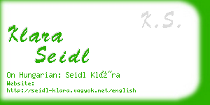 klara seidl business card